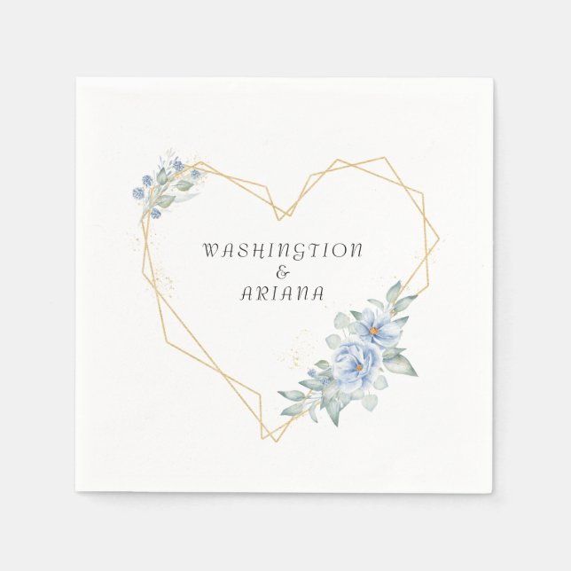 Guardanapo De Papel Vintage Blue Floral Wedkins (Frente)