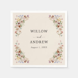 Guardanapo De Papel Vintage Boho Wildflower Wedding