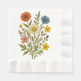 Guardanapo De Papel Vintage Botanical Wildflower napkins