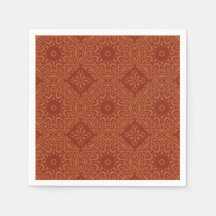 Vintage Brown Red Patterno Ornamental Party