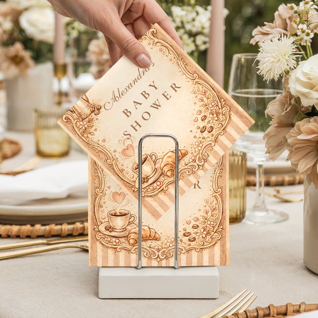 Guardanapo De Papel Vintage Café Baby Shower (Criador carregado)