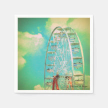 Vintage Carnival Ferris Wheel - Cocktail Napkins