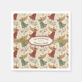 Guardanapo De Papel Vintage Christmas Angels Custom Disposable Paper