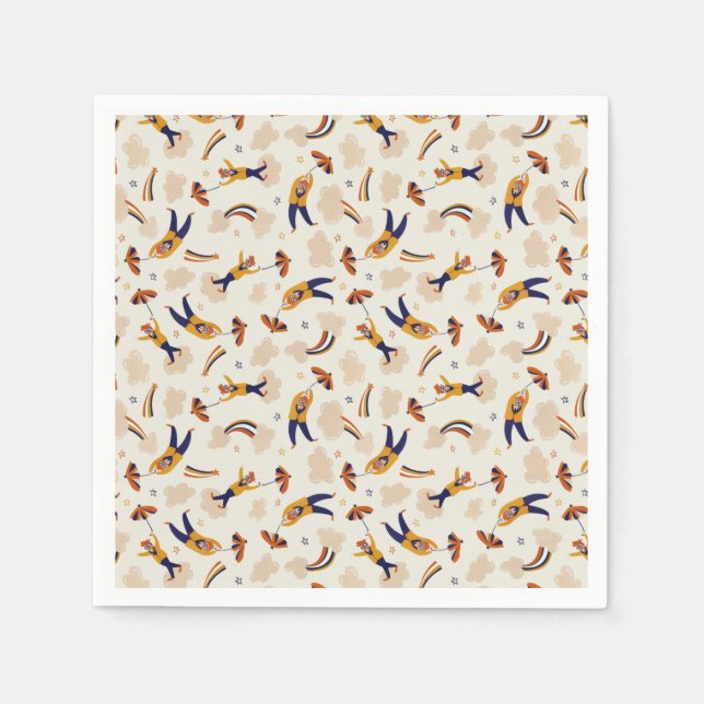 Guardanapo De Papel Vintage Circus Clowance Party (Frente)