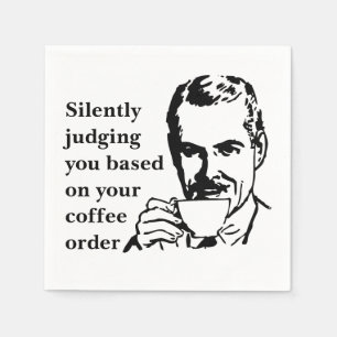 Guardanapo De Papel Vintage Coffee Snob Man Silenciando