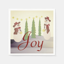 Guardanapo De Papel Vintage Color Snowman