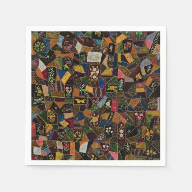Guardanapo De Papel Vintage Crazy Quilt (Frente)