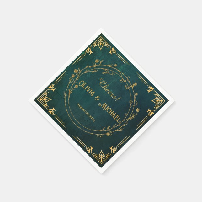 Guardanapo De Papel Vintage Dark Green (Canto)