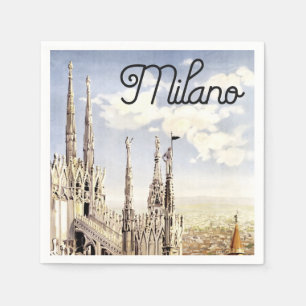 Guardanapo De Papel Vintage de Milão Italia