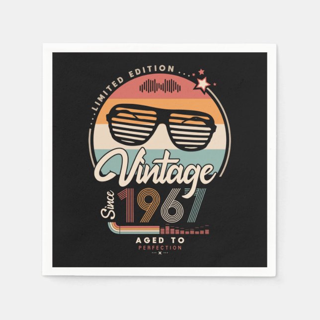 Guardanapo De Papel Vintage desde 1967 (Frente)