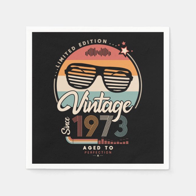 Guardanapo De Papel Vintage desde 1973 (Frente)