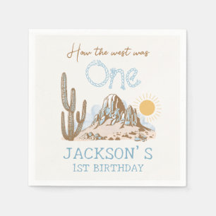 Guardanapo De Papel Vintage Desert Wild West primeiro aniversario Ocid