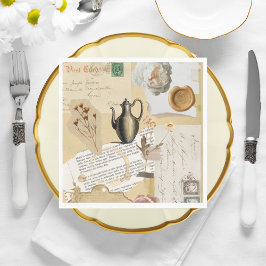Guardanapo De Papel Vintage Diário Paper Napkins