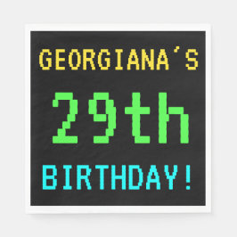 Guardanapo De Papel Vintage divertido/Retro Jogo de Vídeo, 29º Anivers