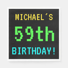 Guardanapo De Papel Vintage divertido/Retro Jogo de Vídeo Olhe 59º ani