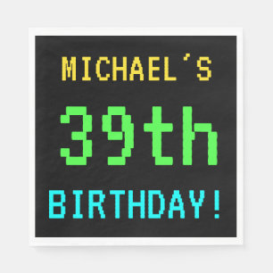 Guardanapo De Papel Vintage divertido/Retro Video Game 39º aniversário