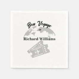 Guardanapo De Papel Vintage do Mapa Mundial do Partido Temido do Viage