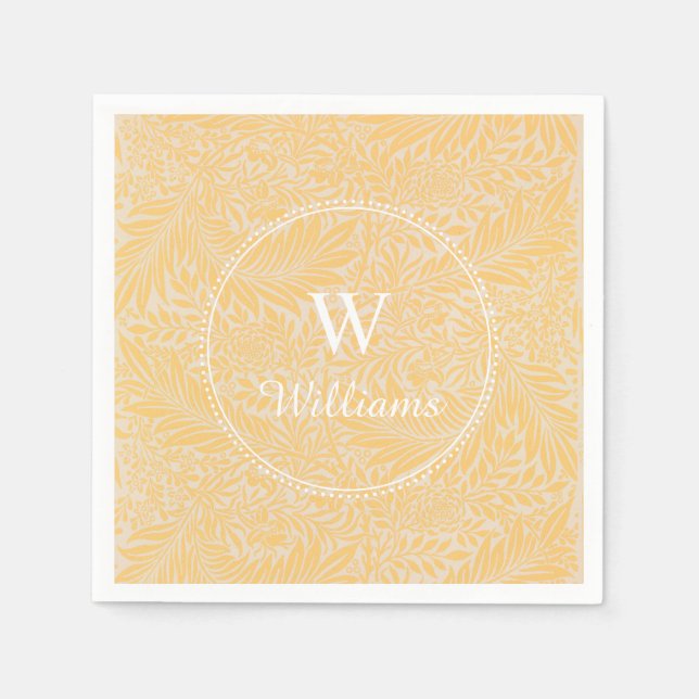 Guardanapo De Papel Vintage Dourada Larkspur Flower Personalizada (Frente)