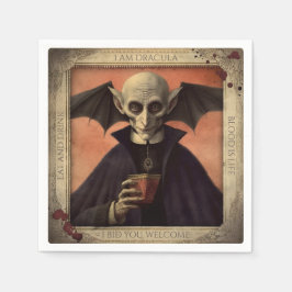 Guardanapo De Papel Vintage Dracula Halloween Napkins Janto Spooky