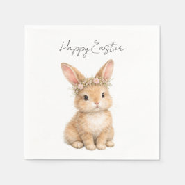 Guardanapo De Papel Vintage Easter Bunny Rabbit Watercolor