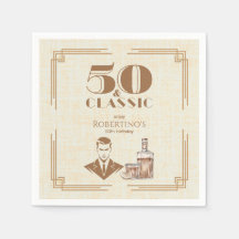 Vintage Elegant Men's Whiskey 50th Birthday