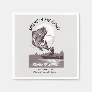 Guardanapo De Papel Vintage Fish Lake Fish 50th Birthday