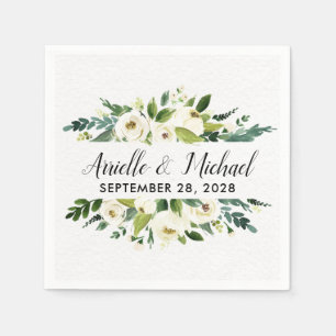 Guardanapo De Papel Vintage Floral Greenery Garden Casamento Napkins