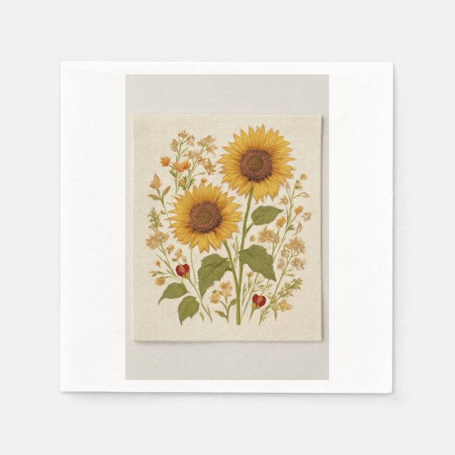 Guardanapo De Papel Vintage Floral Napkin Set (Frente)