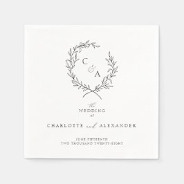 Guardanapo De Papel Vintage Foliage Wreath, Belas Artes