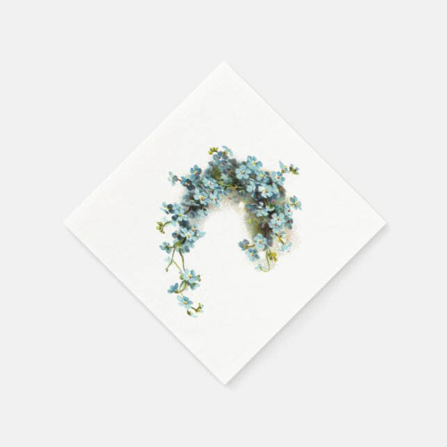Guardanapo De Papel Vintage Forget-Me-Nots (Canto)