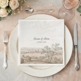 Guardanapo De Papel Vintage French Country Toile Wedding 
