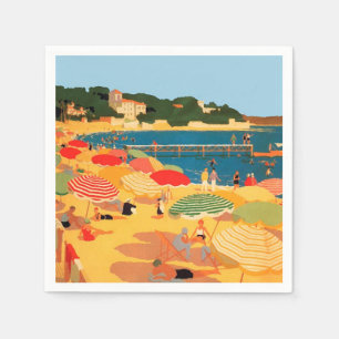 Guardanapo De Papel Vintage French Riviera Beach