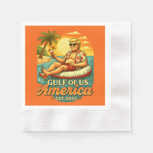 Guardanapo De Papel Vintage Funny Trump América Golfo 2025