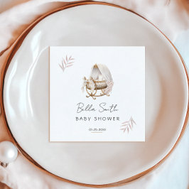 Guardanapo De Papel Vintage Gold Cradle Baby Shower Napkins