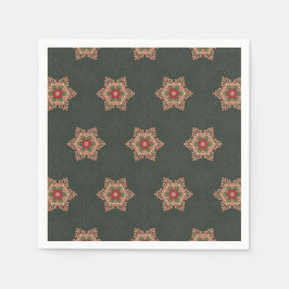 Guardanapo De Papel Vintage Green Christmas Holly Celtic Standard