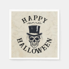 Guardanapo De Papel Vintage Happy Halloween Skull