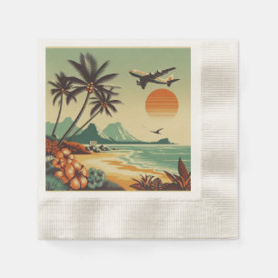 Guardanapo De Papel Vintage Hawaii/Tropical