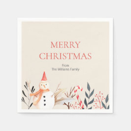 Guardanapo De Papel Vintage Holiday Snowman Natal