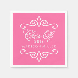 Guardanapo De Papel Vintage Hot Pink | Graduação Napkins