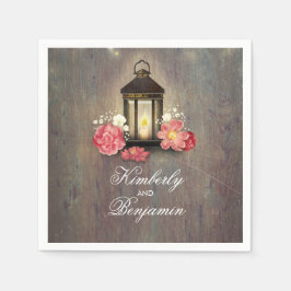 Guardanapo De Papel Vintage Lanterna Rustic Barn Wood Weding