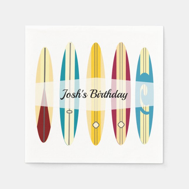 Guardanapo De Papel Vintage Longboards (Frente)