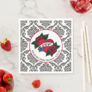 Guardanapo De Papel Vintage Mãe Tattoo Paper Napkins