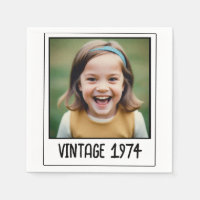 Vintage Milestone Aniversário Foto Keepsasak