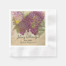 Guardanapo De Papel Vintage Milestone Birthday Wine Country Pensava