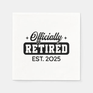 Guardanapo De Papel Vintage Oficialmente Aposentado 2025 Aposentação F