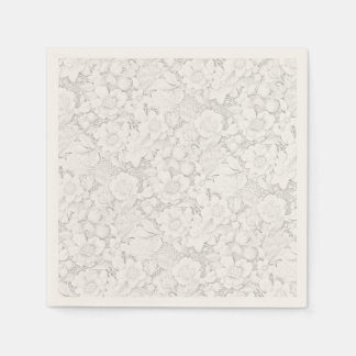Guardanapo De Papel Vintage Olhe Casamento Floral Branco