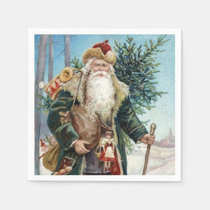 Guardanapo De Papel Vintage Papai Noel 6
