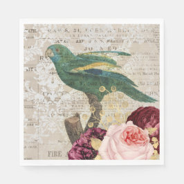 Guardanapo De Papel Vintage Parrot
