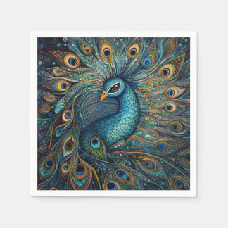 Guardanapo De Papel Vintage Peacock Art Nouveau