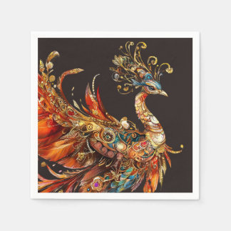 Guardanapo De Papel vintage peacock circus carnival entertainment